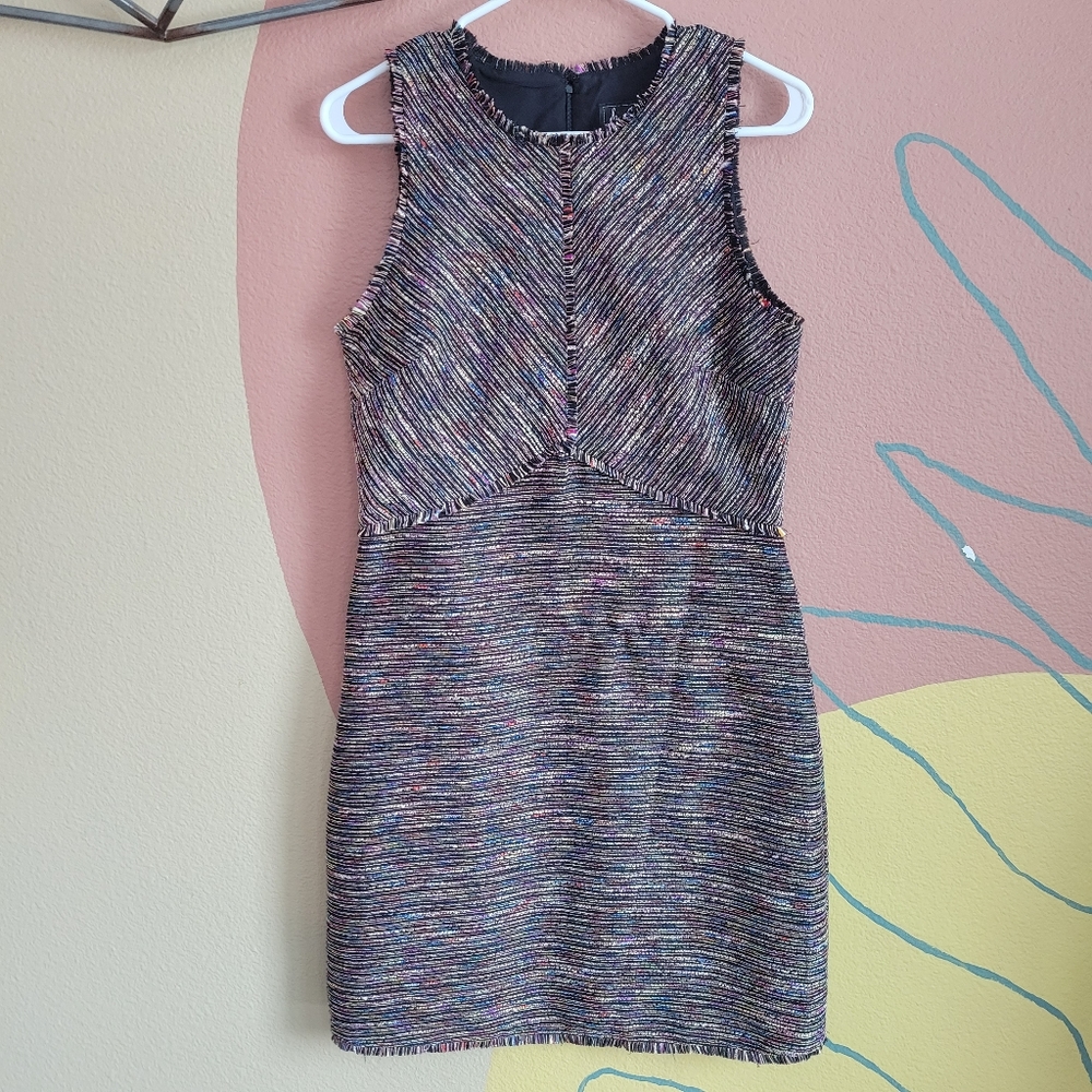 NWT Sam Edelman Rainbow Tweed Dress Size 6